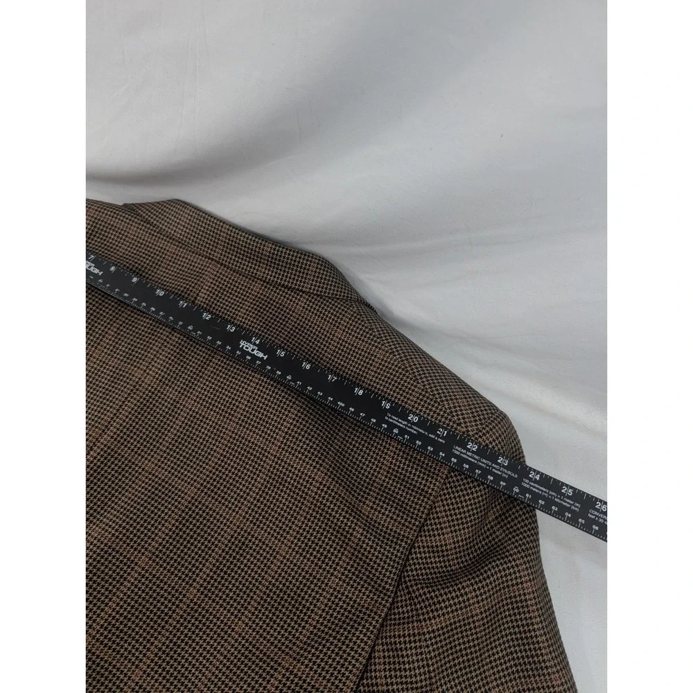 Jos A Bank Signature Suit Jacket Brown Glenn Check 56P R 60